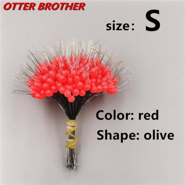 300pcs/lot Float Transparent Rubber Stopper Ss S M L Fishing Bobber Stopper Float Cylindrical Space Bean Fish Line Accessories