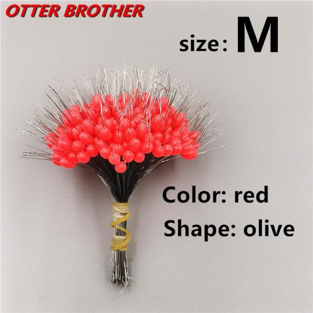 300pcs/lot Float Transparent Rubber Stopper Ss S M L Fishing Bobber Stopper Float Cylindrical Space Bean Fish Line Accessories