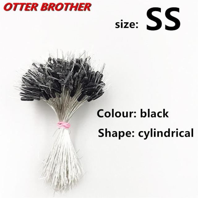 300pcs/lot Float Transparent Rubber Stopper Ss S M L Fishing Bobber Stopper Float Cylindrical Space Bean Fish Line Accessories