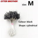 300pcs/lot Float Transparent Rubber Stopper Ss S M L Fishing Bobber Stopper Float Cylindrical Space Bean Fish Line Accessories