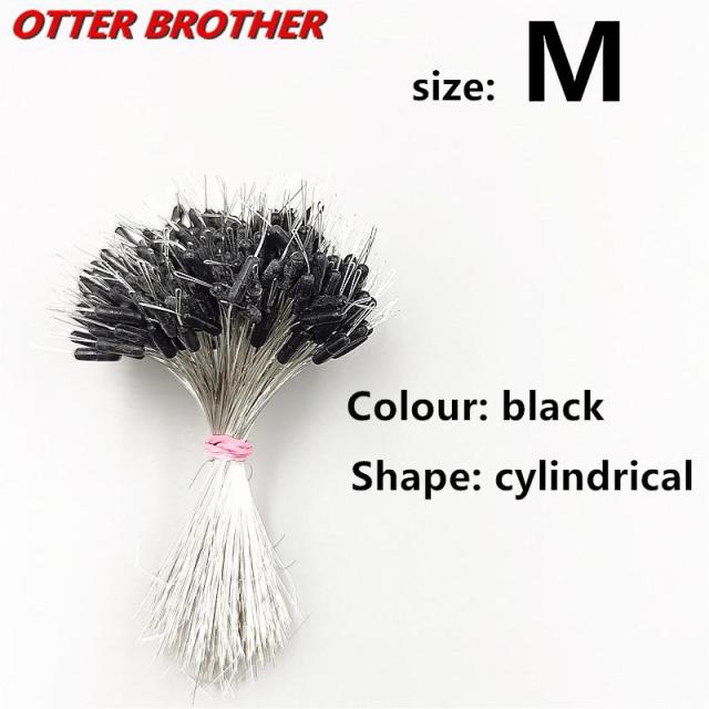 300pcs/lot Float Transparent Rubber Stopper Ss S M L Fishing Bobber Stopper Float Cylindrical Space Bean Fish Line Accessories