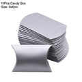 10/20/30Pcs Pillow Candy Box Kraft Paper Christmas Gift Packaging Boxes Candy Bags Wedding Favors Birthday Party Decorations