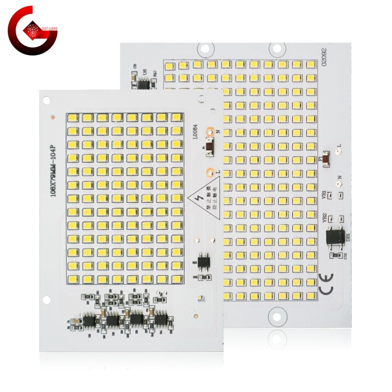 SMD 2835 LED Chip 100W 50W 30W 20W 10W Flood Light Beads AC 220V-240V Led Floodlight Lamp DIY For Outdoor Lighting Spotlight
