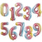 40inch Gradient Rose Red Gold Silver Big Number Foil Balloons 0 1 2 3 4 5 6 7 8 9 18 years Old Birthday Party Wedding Decoration