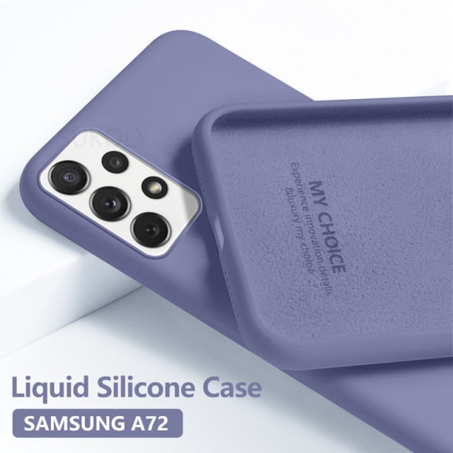 Soft Liquid Silicone Case For Samsung Galaxy A51 A71 A50 S20 Ultra S10 Plus S10e Note 20 10 Lite S9 S21 FE A32 A52 A72 M51 A21S