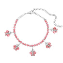 INS Fashion Butterfly anklet Rhinestone Tennis Chain Foot Chain Jewelry for Women Summer Beach Anklet Butterfly Barefoot Chain