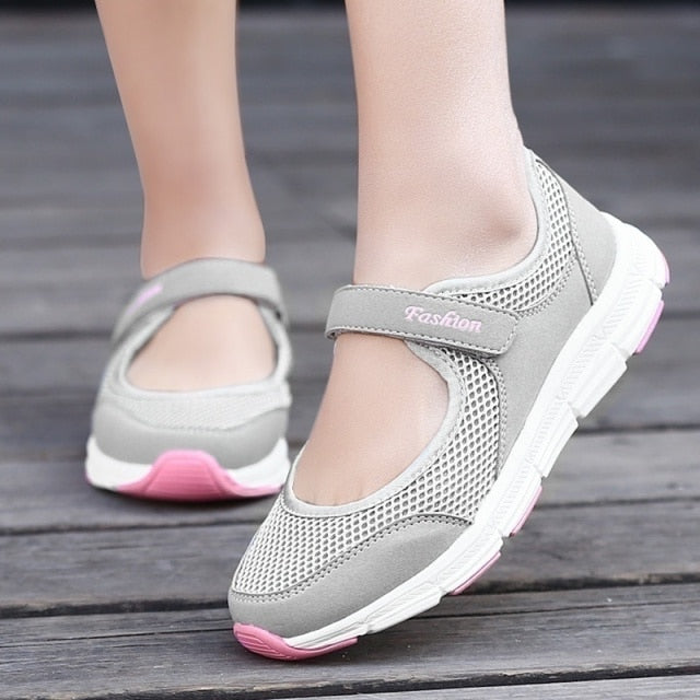 Womens Fashion Casual Running Shoes Women Sneakers Weave Mesh Fabric Comfortable Flats Shoes Zapatos De Mujer Shoes
