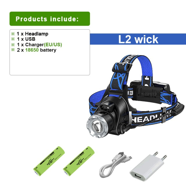 Super XHP160 Most Powerful Led Headlamp XHP90 High Power Led Headlight 18650 Rechargeable Head flashlight Usb Fishing Head Lamp