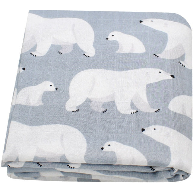 Bamboo Cotton Soft Baby Blankets Newborn Muslin Swaddle Blanket for Newborn Girl and Boy Baby Bath Towel