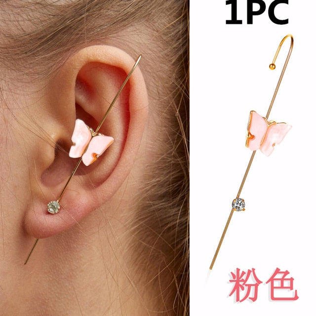 New Fashion Design Butterfly Jewelry Colorful Acrylic Butterfly Stud Earrings for Women 2020 Bohemia Small Cute Earring Jewelry