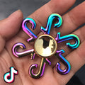 Whale Tri Fidget Hand Spinner Metal Finger Focus Toy Fidget Spinner R188 Electroplate Hybrid Bearing Toys for Children Wholesale
