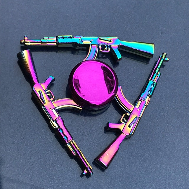 Whale Tri Fidget Hand Spinner Metal Finger Focus Toy Fidget Spinner R188 Electroplate Hybrid Bearing Toys for Children Wholesale