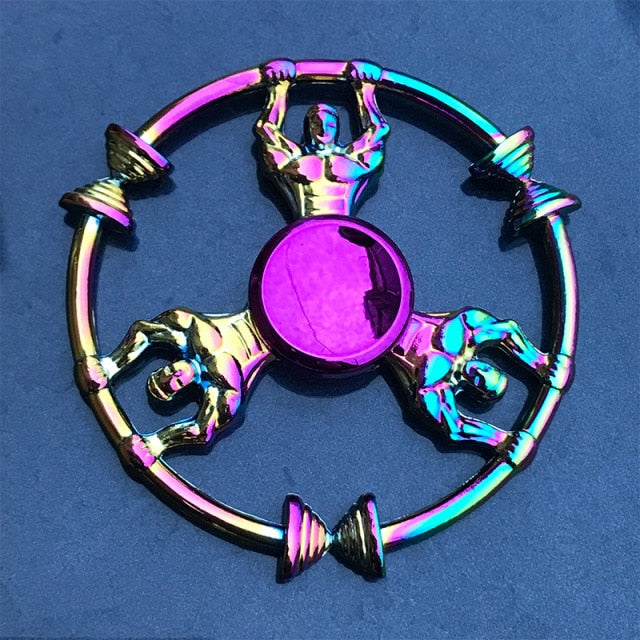 Whale Tri Fidget Hand Spinner Metal Finger Focus Toy Fidget Spinner R188 Electroplate Hybrid Bearing Toys for Children Wholesale