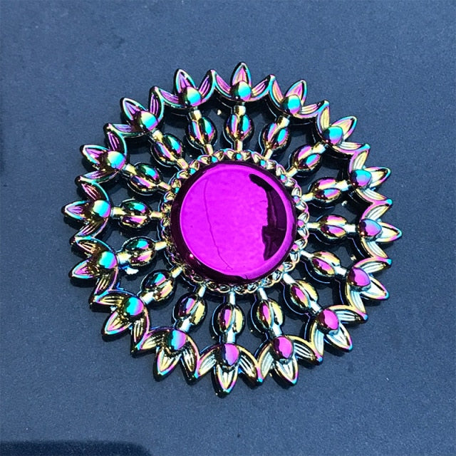 Whale Tri Fidget Hand Spinner Metal Finger Focus Toy Fidget Spinner R188 Electroplate Hybrid Bearing Toys for Children Wholesale