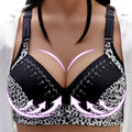 Fashion Leopard print yoga bra sexy front button underwear push up bra buckle female Anti-Sagging Large Size Bra 2021 Female bra