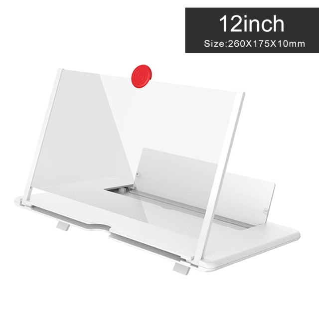 12 inch 3D Mobile Phone Screen Magnifier HD Video Amplifier Stand Bracket with Movie Game Live Magnifying Folding Phone Holder