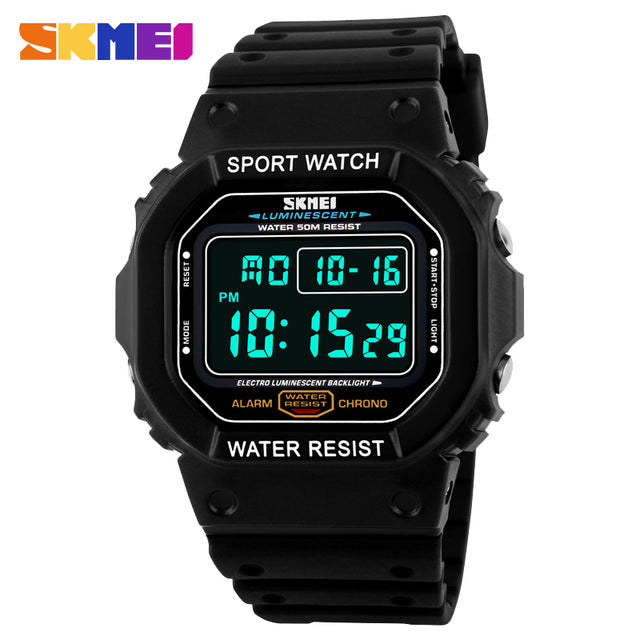 SKMEI Digital Men's Watches Chrono Alarm Calendar Sport Wrist Watch 5Bar Waterproof Male Electronic Clock relogio masculino 1134