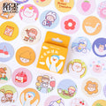 46Pcs/box Natural Scenary Stickers Creative Cute Mint Diary Journal Decoration Stationery Flakes Scrapbooking DIY Stickers