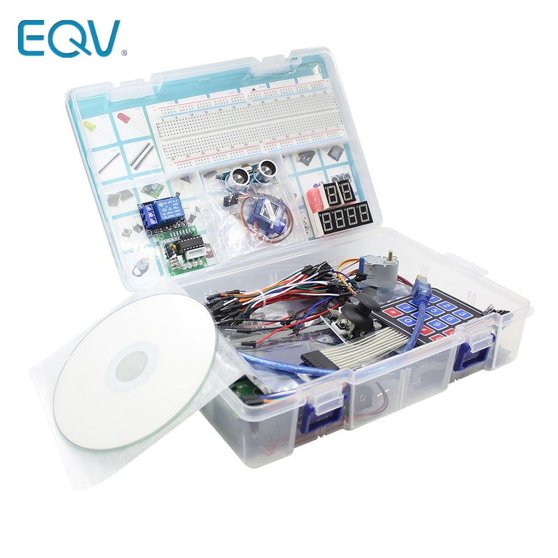 Starter Kit for Arduino Uno R3 - Uno R3 Breadboard and holder Step Motor / Servo /1602 LCD / jumper Wire/ UNO R3