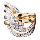 FDLK   Women Luxury Alloy Finger Band Inlaid Ring Jewelry Gift