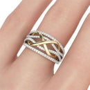 FDLK   Women Luxury Alloy Finger Band Inlaid Ring Jewelry Gift