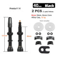 Deemount 40/60/80mm 2PCS Bicycle Tubeless Tire Presta Valve Brass Core Brass Stem W/ Alloy & Tool