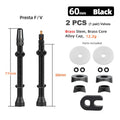 Deemount 40/60/80mm 2PCS Bicycle Tubeless Tire Presta Valve Brass Core Brass Stem W/ Alloy & Tool