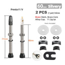 Deemount 40/60/80mm 2PCS Bicycle Tubeless Tire Presta Valve Brass Core Brass Stem W/ Alloy & Tool