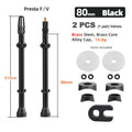 Deemount 40/60/80mm 2PCS Bicycle Tubeless Tire Presta Valve Brass Core Brass Stem W/ Alloy & Tool