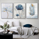 Scandinavian Flower Canvas Art Abstract Painting Print Feather Decoration Picture for Living Room Nordic Home Decor Wall Poster