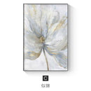 Scandinavian Flower Canvas Art Abstract Painting Print Feather Decoration Picture for Living Room Nordic Home Decor Wall Poster