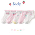 5 Pairs/Lot Children Cotton Socks Boy Girl Baby Infant Ultrathin Fashion Breathable Solid Mesh Socks For Summer 1-12T Teens Kids
