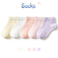 5 Pairs/Lot Children Cotton Socks Boy Girl Baby Infant Ultrathin Fashion Breathable Solid Mesh Socks For Summer 1-12T Teens Kids