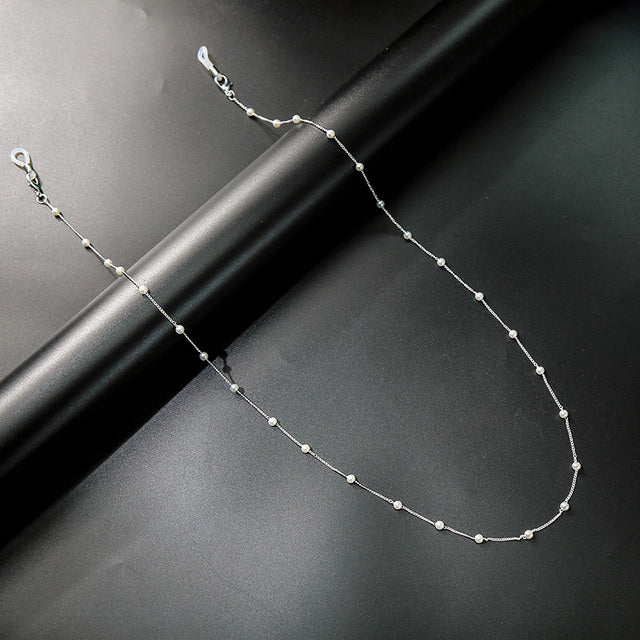 kissme Silver Color Sunglasses Masking Chains For Women Delicate Crystal Eyeglasses Chains 2021 New Fashion Jewelry Wholesale