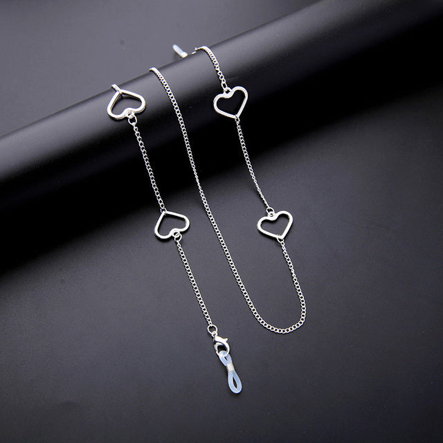 kissme Silver Color Sunglasses Masking Chains For Women Delicate Crystal Eyeglasses Chains 2021 New Fashion Jewelry Wholesale