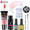 Mobray Poly Nail Gel Set 6W LED Lamp Full Manicure Set Quick Extension Nail Kit Gel Building Polygels Set For Nails Tool Kit