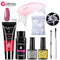 Mobray Poly Nail Gel Set 6W LED Lamp Full Manicure Set Quick Extension Nail Kit Gel Building Polygels Set For Nails Tool Kit