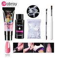 Mobray Poly Nail Gel Set 6W LED Lamp Full Manicure Set Quick Extension Nail Kit Gel Building Polygels Set For Nails Tool Kit