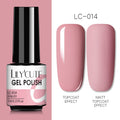 LILYCUTE Nail Gel Polish Nail Color Glitter Sequins Matte Effect Gel Long Lasting Base Top Coat Nail Art Design Hybrid