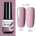LILYCUTE Nail Gel Polish Nail Color Glitter Sequins Matte Effect Gel Long Lasting Base Top Coat Nail Art Design Hybrid