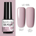 LILYCUTE Nail Gel Polish Nail Color Glitter Sequins Matte Effect Gel Long Lasting Base Top Coat Nail Art Design Hybrid