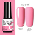 LILYCUTE Nail Gel Polish Nail Color Glitter Sequins Matte Effect Gel Long Lasting Base Top Coat Nail Art Design Hybrid