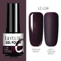 LILYCUTE Nail Gel Polish Nail Color Glitter Sequins Matte Effect Gel Long Lasting Base Top Coat Nail Art Design Hybrid