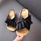 2021 New Summer Children's Sandals Leather Ruffles Toddler Kids Shoes Cute Baby Shoes Soft Fashion Princess Girls Sandals 21-30