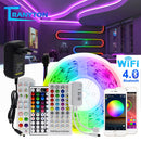 RGB LED Strip Light 5050 2835 Flexible LED Light Strip 10M 15M 20M 12V RGB LED Tape Set wiht Wifi / Bluetooth Music Controller
