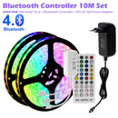 RGB LED Strip Light 5050 2835 Flexible LED Light Strip 10M 15M 20M 12V RGB LED Tape Set wiht Wifi / Bluetooth Music Controller