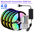 RGB LED Strip Light 5050 2835 Flexible LED Light Strip 10M 15M 20M 12V RGB LED Tape Set wiht Wifi / Bluetooth Music Controller