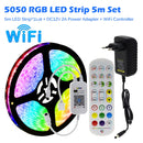 RGB LED Strip Light 5050 2835 Flexible LED Light Strip 10M 15M 20M 12V RGB LED Tape Set wiht Wifi / Bluetooth Music Controller