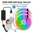 RGB LED Strip Light 5050 2835 Flexible LED Light Strip 10M 15M 20M 12V RGB LED Tape Set wiht Wifi / Bluetooth Music Controller