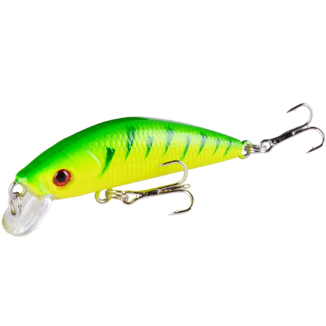 Aorace Minnow Fishing Lure 70mm 8g 3D Eyes Crankbait wobbler Artificial Plastic Hard Bait Fishing Tackle